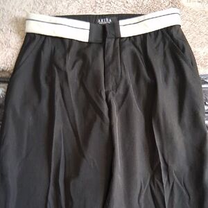 AKIRA Black Pants with White Trim